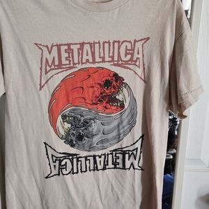 Metallica Beige Graphic Tee